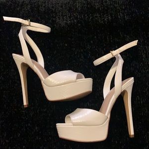 Aldo white stilettos